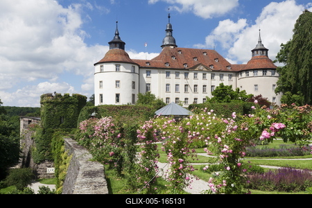 Schloss Langenburg (Langenburg Castle), Langenburg, Hohenlohe Region, Baden Wurttemberg, Germany, Europe-stock-foto