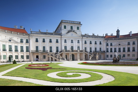 Esterhazy Palace, Fertod, Western Transdanubia, Hungary, Europe-stock-foto