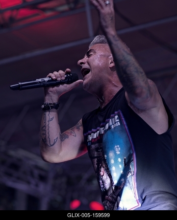 Újfehértó Fürtös fesztivál 2018. Fellépő sztárvendég a Hooligans együttes.-stock-foto