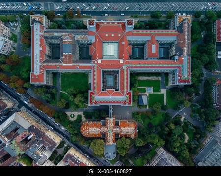 Aerial photo of Budapest University of Technology and Economics-stock-foto
