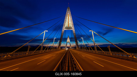 Megyeri bridge with Danube river, Budapest, Hungary-stock-foto