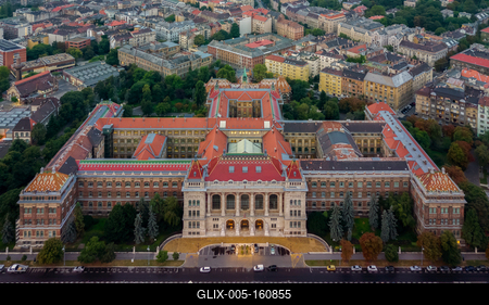 Aerial photo of Budapest University of Technology and Economics-stock-foto