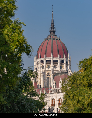 Parliament building at the bank of Danube river, Budapest, Hungary-stock-foto