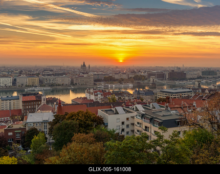 Budapest morning cityscape-stock-foto