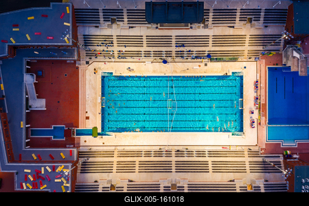 Alfred Hajos bath from above, Budapest, Hungary-stock-foto