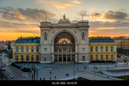 Keleti railway station in Budapest, Hungary-stock-foto