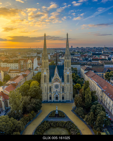 Árpád-házi Szent Erzsébet-plébániatemplom, Budapest, Hungary-stock-foto