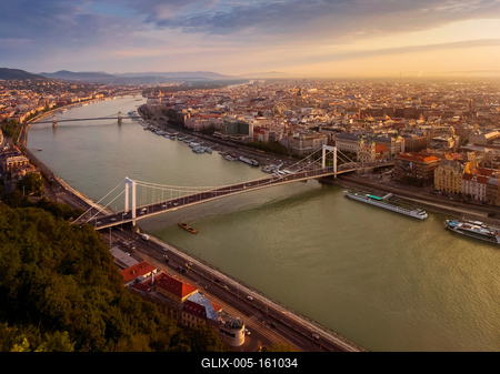 Budapest morning cityscape-stock-foto