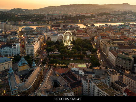 Aerial view of downtown Budapest, Hungary-stock-foto