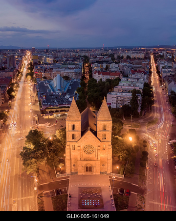 Lehel square, Budapest, Hungary-stock-foto