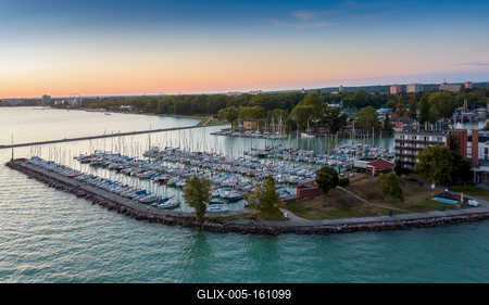 Siofok port, Yacht port-stock-foto