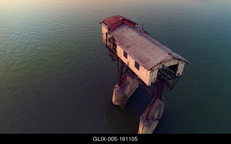 Esztergom's abandonded coal loader.-stock-foto