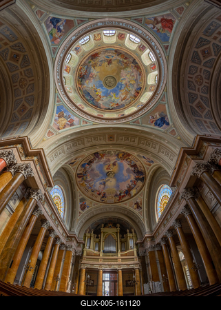 Eger gothic cathedral-stock-foto