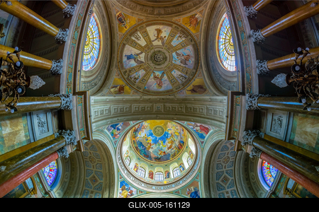 Eger gothic cathedral-stock-foto