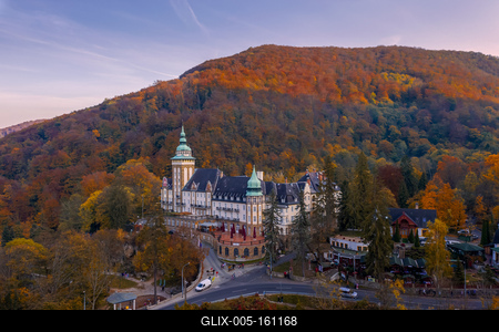 Autumn landscape of Lillafured, Hungary-stock-foto