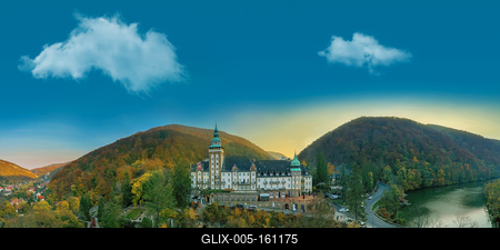 Autumn landscape of Lillafured, Hungary-stock-foto