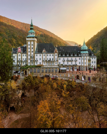 Autumn landscape of Lillafured, Hungary-stock-foto