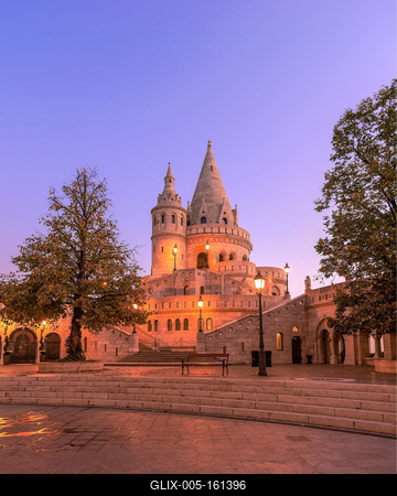 Fisherman's Bastion, Budapest. Image of the Fisherman's Bastion in Budapest, capital city of Hungary, during sunrise-stock-foto