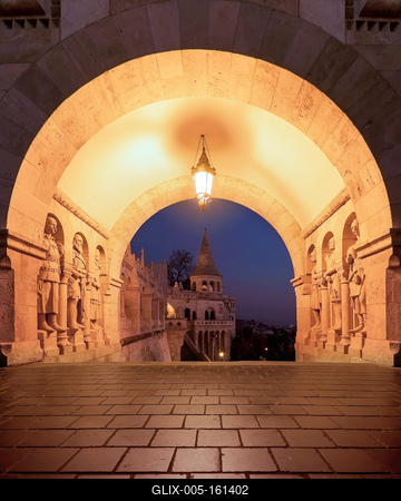 Fisherman's Bastion, Budapest. Image of the Fisherman's Bastion in Budapest, capital city of Hungary, during sunrise-stock-foto