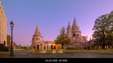 Fisherman's Bastion, Budapest. Image of the Fisherman's Bastion in Budapest, capital city of Hungary, during sunrise-stock-foto