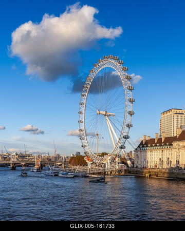 11.07. London, UK, London, The London eye with spiral handrail-stock-foto