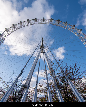 11.07. London, UK, London, The London eye with perspective-stock-foto