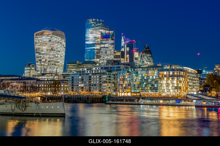 London Evening cityscape-stock-foto