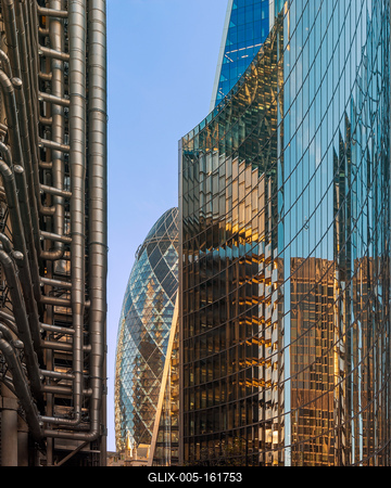 Skyscrapesr in london. Lime street-stock-foto