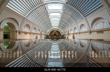 Passageway with reflection-stock-foto