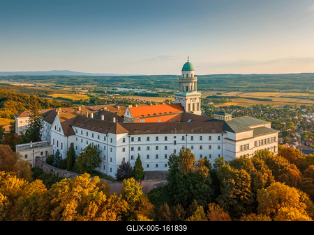 Pannonhalama Benedictine abbey, Hungary-stock-foto