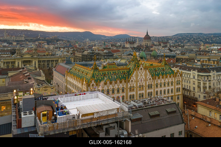 Amazing roof in Budapest, Hungary.-stock-foto