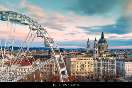 Ferris wheel In Hungary Budapest-stock-foto