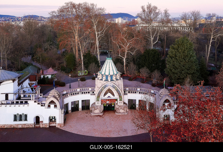 Europe Hungary in Hungary Entrance of the Budapest Zoo-stock-foto