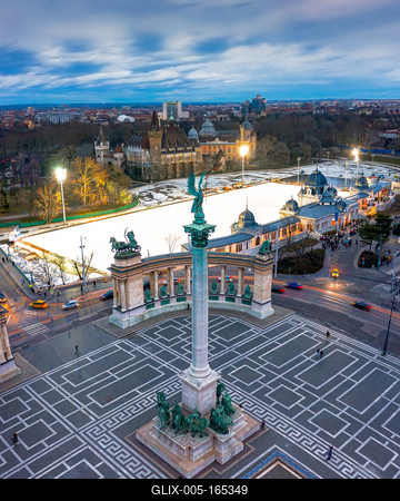 europe, Hugnary, Budapest Ice rink-stock-foto