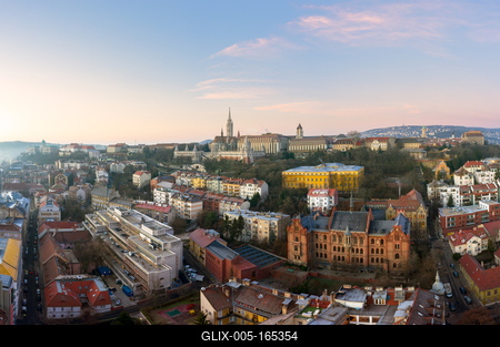 Europe Hungary Budapest Cityscape Fishermans bastion-stock-foto