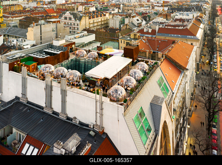 Europe Hungary Budapest 360 rooftop bar-stock-foto