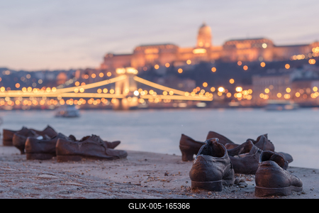 Europe Hungary Budapest. Holocaust monument-stock-foto