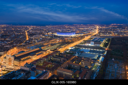 Europe Hungary Budapest aerial cityscape-stock-foto