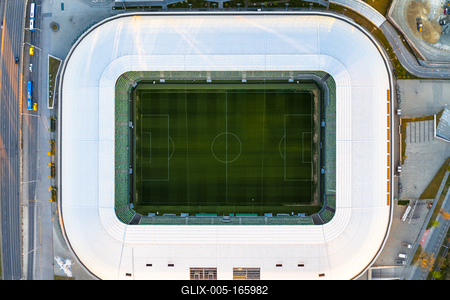 Europe Hungary Budapest Top down picture about the Groupama sport arena-stock-foto