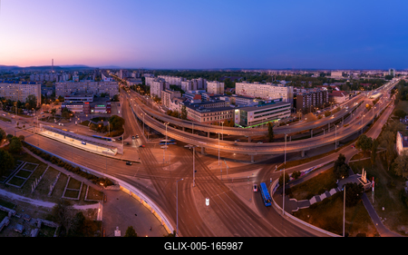 Hungary Budapest. Aerial view about Arpad bridge-stock-foto