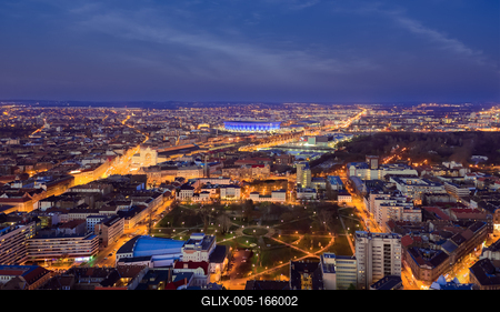 Europe Hungary Budapest aerial cityscape-stock-foto