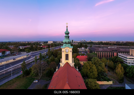 Hungary Budapest. Aerial view about St Peter and Paul Church in Old buda district-stock-foto