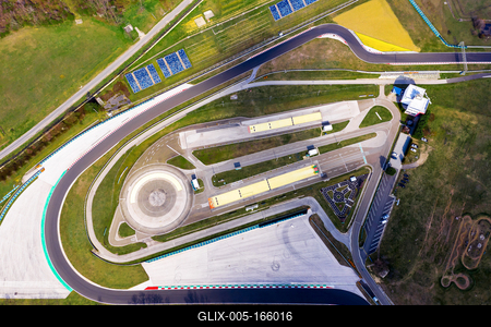 Europe Hungary Mogyorod Hungaroring. Official Forma 1 race track-stock-foto