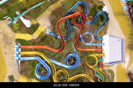 Europe Hungary Mogyorod Abandoned aquapark-stock-foto