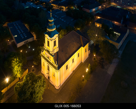 Hungary Budapest. Aerial view about St Peter and Paul Church in Old buda district-stock-foto