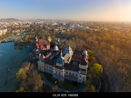 Europe Hungary Budapest Castle of Vajdahunyad.-stock-foto