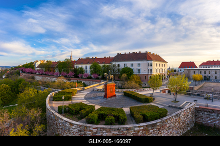Europe hungary Budapest Buda Castle Artus Gorgey statue-stock-foto