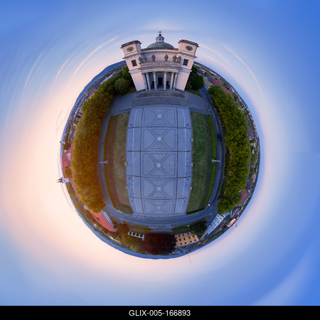 Hungary Vac City. Amazing aerial citycape with cathedral-stock-foto