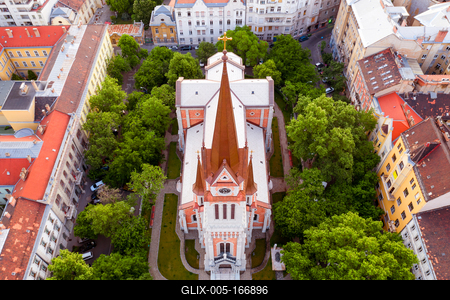 Church of St. Francis of Assisi in Budapest-stock-foto