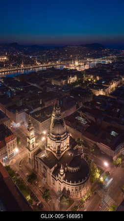 Amazing aerial cityscape about Budapest with drone-stock-foto